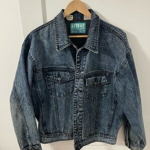 Vintage Attrak Denim Jacket Men’s Medium Acid Wash